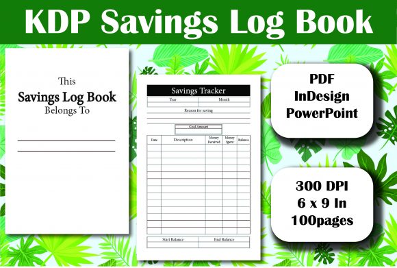 Download KDP Savings Log Book Interior - Premium Resources