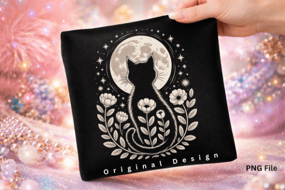Download Moon Night Gothic Halloween Cat PNG - Moon Collection