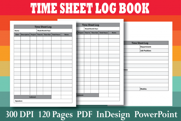 Download KDP Time Sheet Log Book Interior - Premium Resources