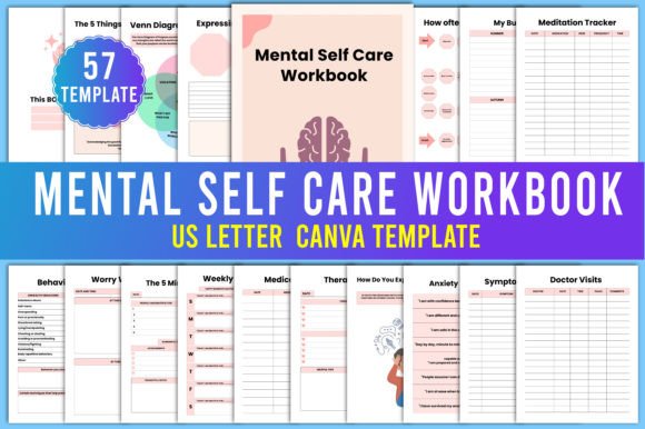 Download Mental Self Care Workbook Canva Template - Workbook Collection