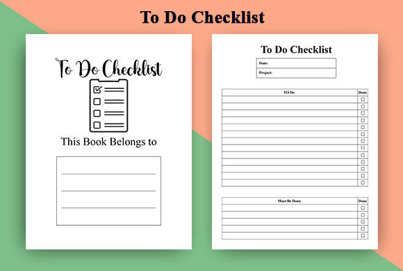 Download To Do Checklist Notebook KDP Interior - Premium Resources